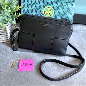Tory Burch Block T Double Zip Crossbody Camera Bag